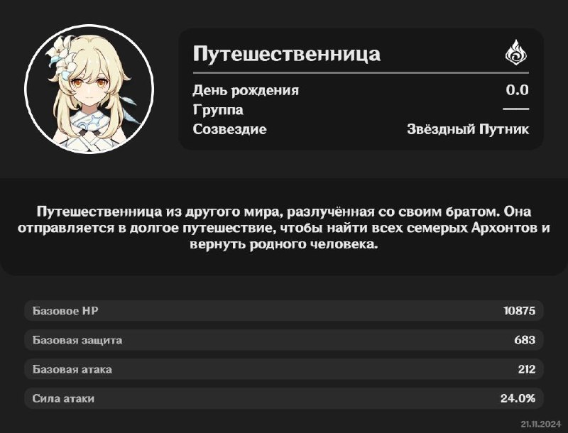Навыки Пиро Путешественника