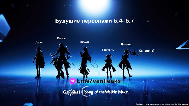 Расписание выхода новых персонажей 6.4-6.7