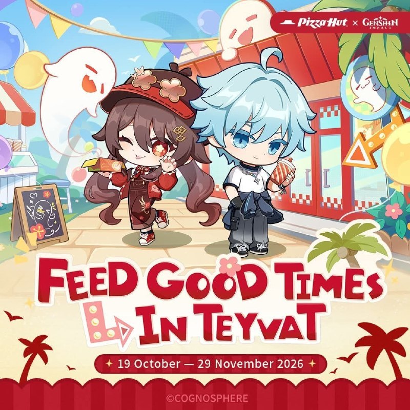 Коллаборация Genshin x Pizza Hut в Малайзии