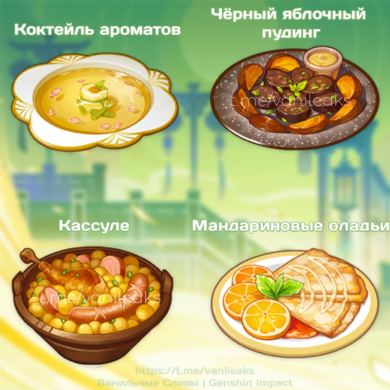 Новые блюда