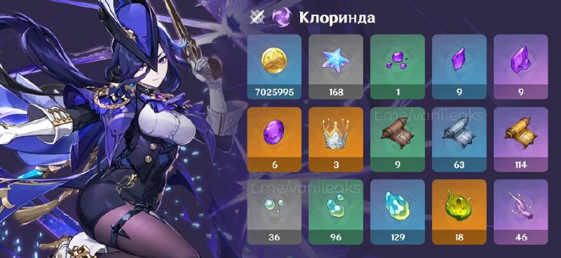 Карточки прокачки всех оружий и персонажей 4.7