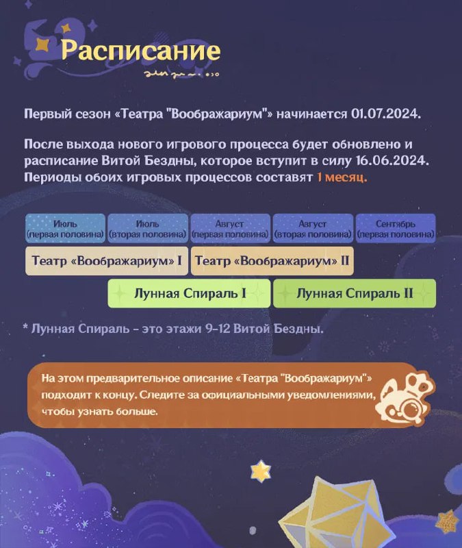 Расписание обеих бездн
