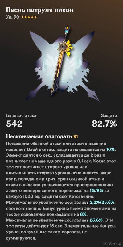 Сигнатурный меч Шилонен и другие оружия